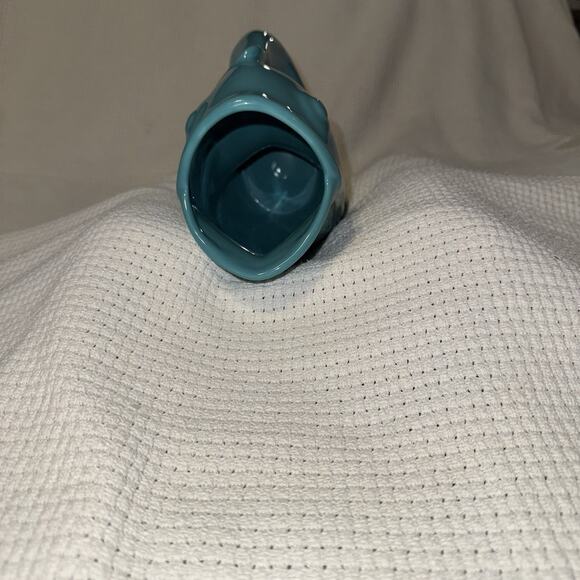Original GurglePot Aqua Blue Large 9.5" 42 Ounce Stoneware Gurgling Fish - Picture 6 of 6